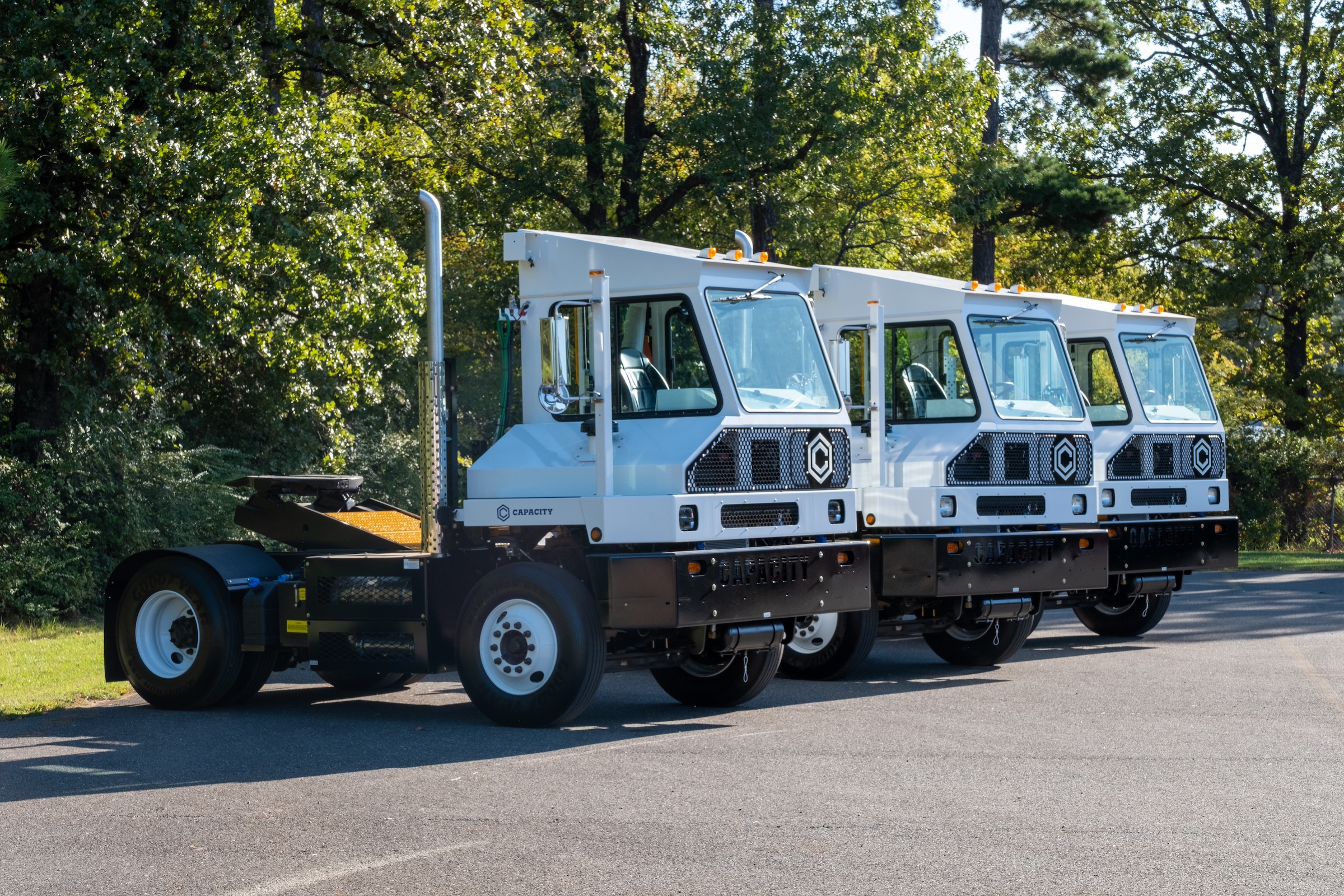 A Capacity yard truck in a distribution yard