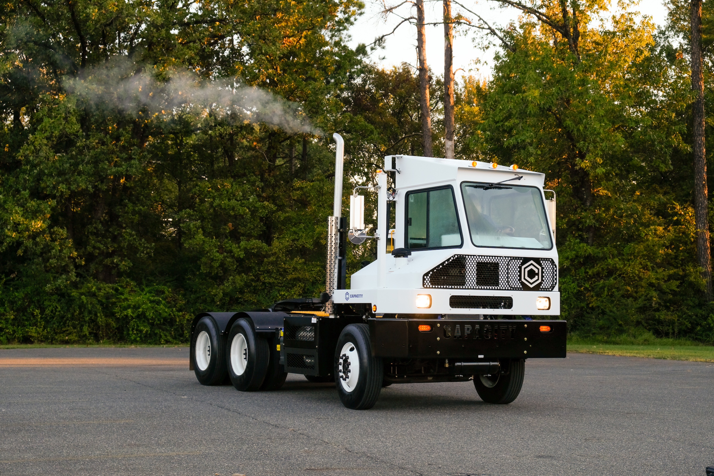 A Capacity yard truck at work